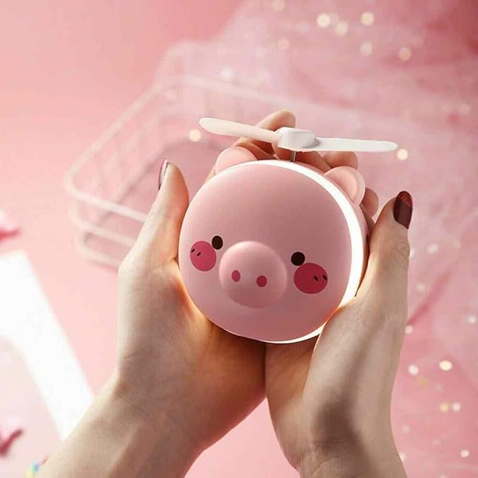 Piggy fan with mirror.