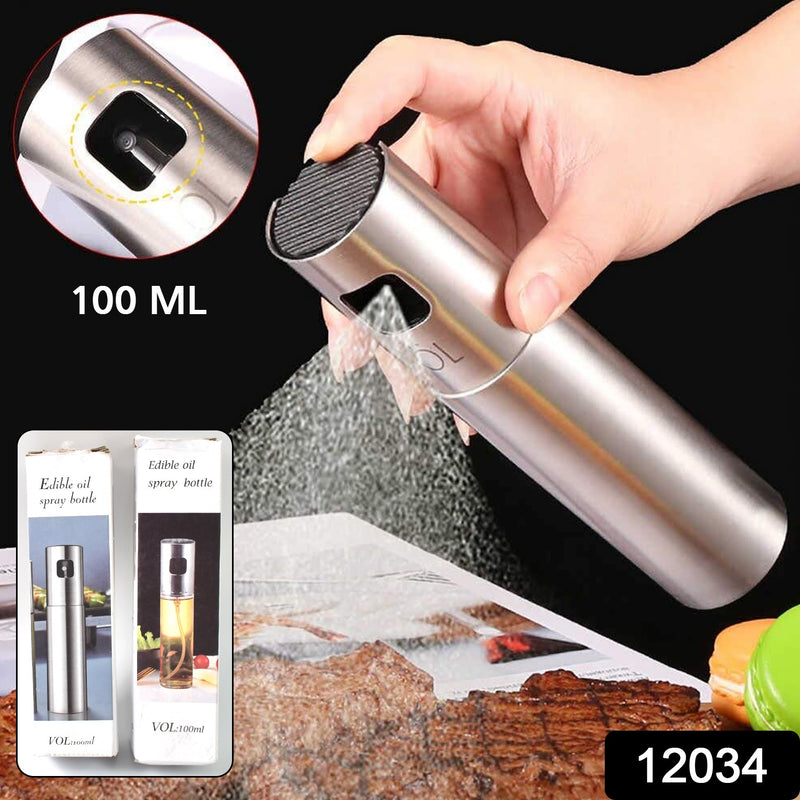 OIL Spray Bottle For Dosa Food Grade Stainless Steel Glass Oil Spray Bottle (100 Ml)